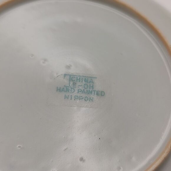 Antique Hand Painted Nippon Saucers Set of 6 - Picture 4 of 8